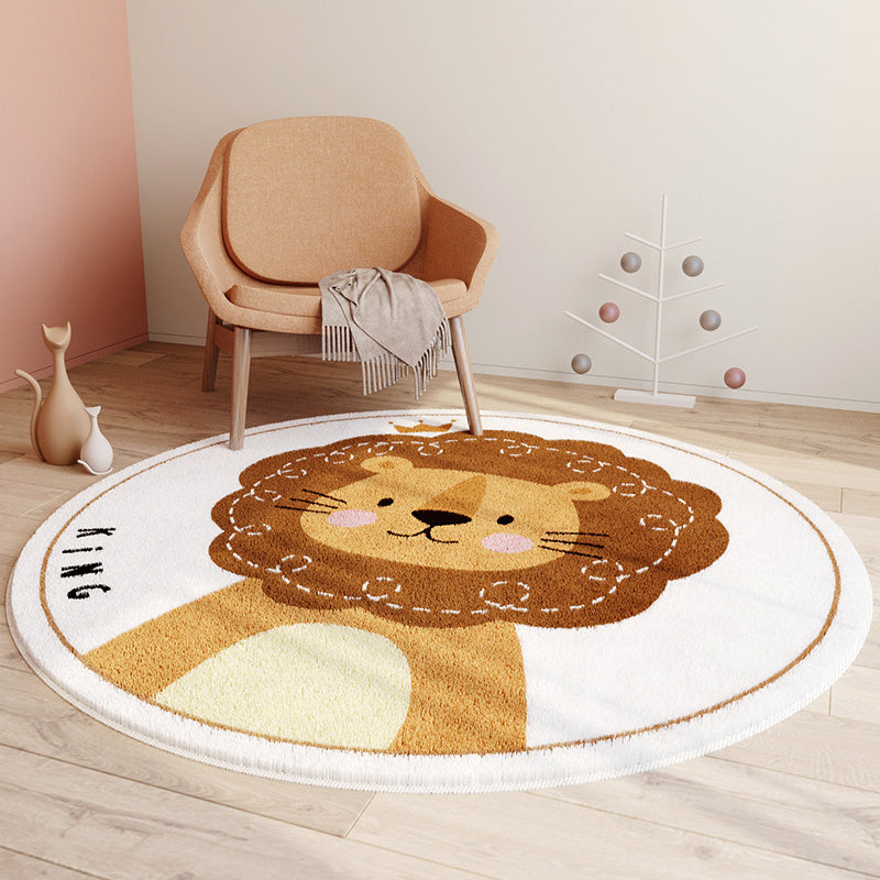 tapis-rond-chambre-bebe-garcon-lion