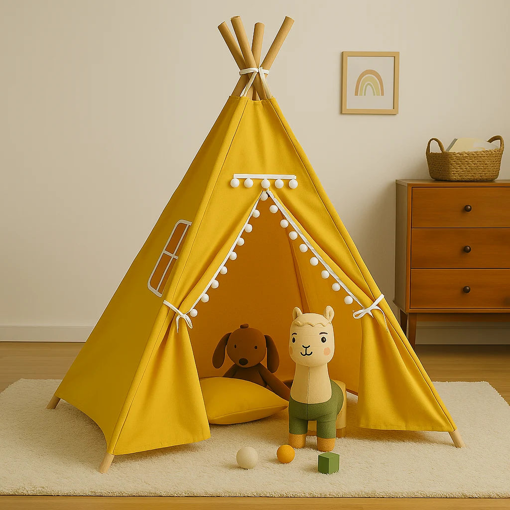 tipi-enfant-jaune-chambre