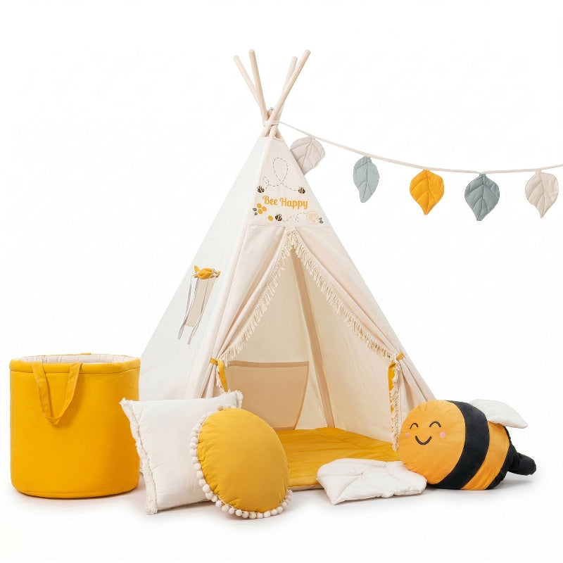 tipi-motif-abeille-avec-accessoires