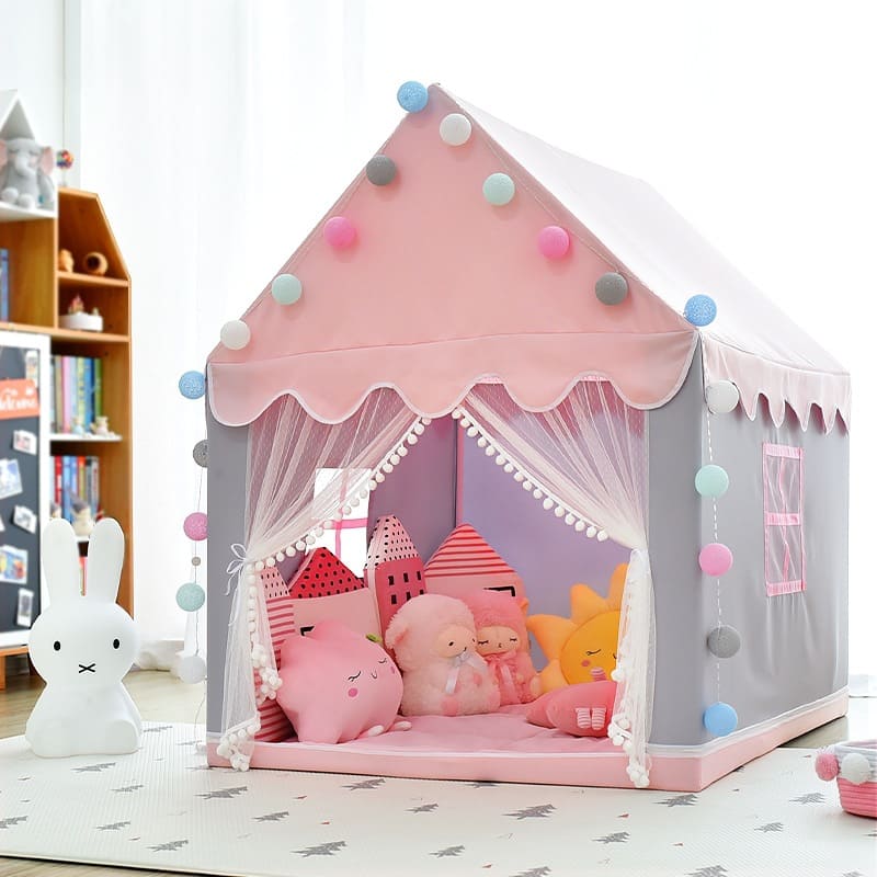 Tente De Jeu D'intérieur Pour Enfant - Maison De Jeu, Cabane, Couleur Kaki, Pour Filles Et Garçons