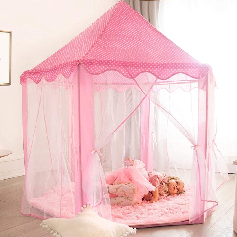 tente-rose-fille-chateau-princesse