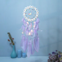 Attrape-rêves Licorne Fleuri Plume Violette