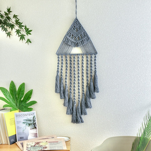 Attrape-reves-triangle-macrame-gris