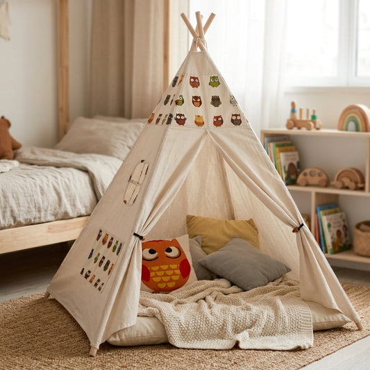 Jouet-tipi-enfant-avec-hiboux