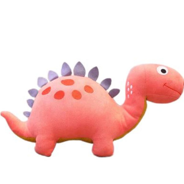 Peluche-Dinosaure-Bebe-Rose-et-rouge