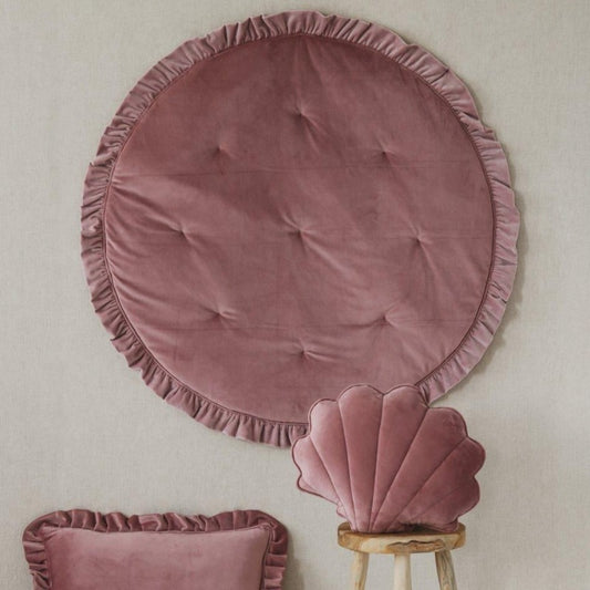 Tapis-en-velours-doux-avec-volants-Rose-Sale