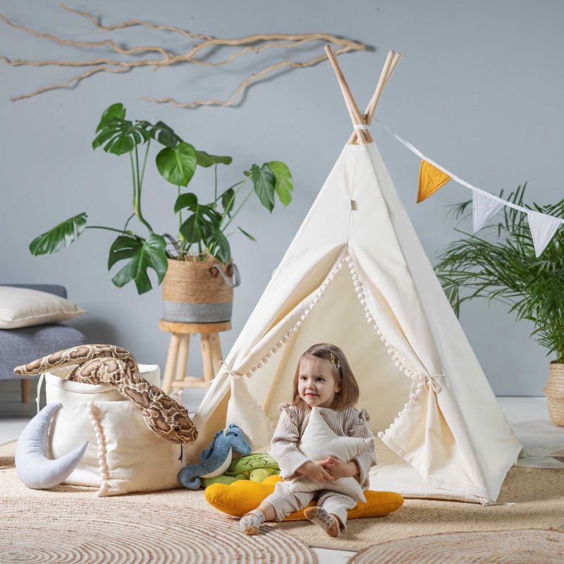 Tipi-Enfant-Pompons
