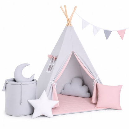 Tipi-Fille-avec-tapis-et-accessoires