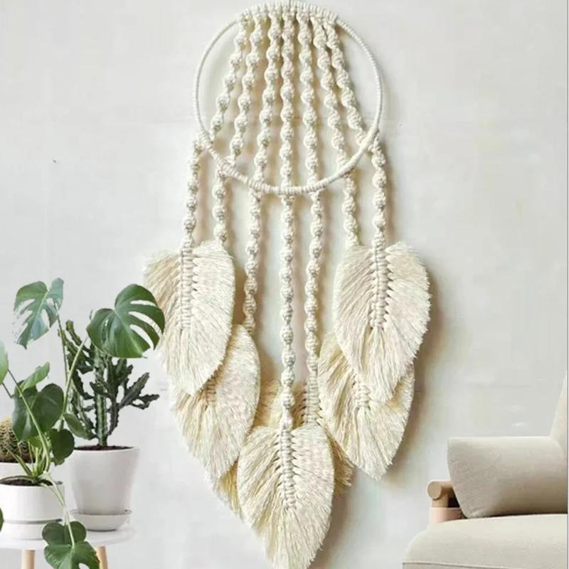 attrape-reve-feuille-jungle-macrame-blanc