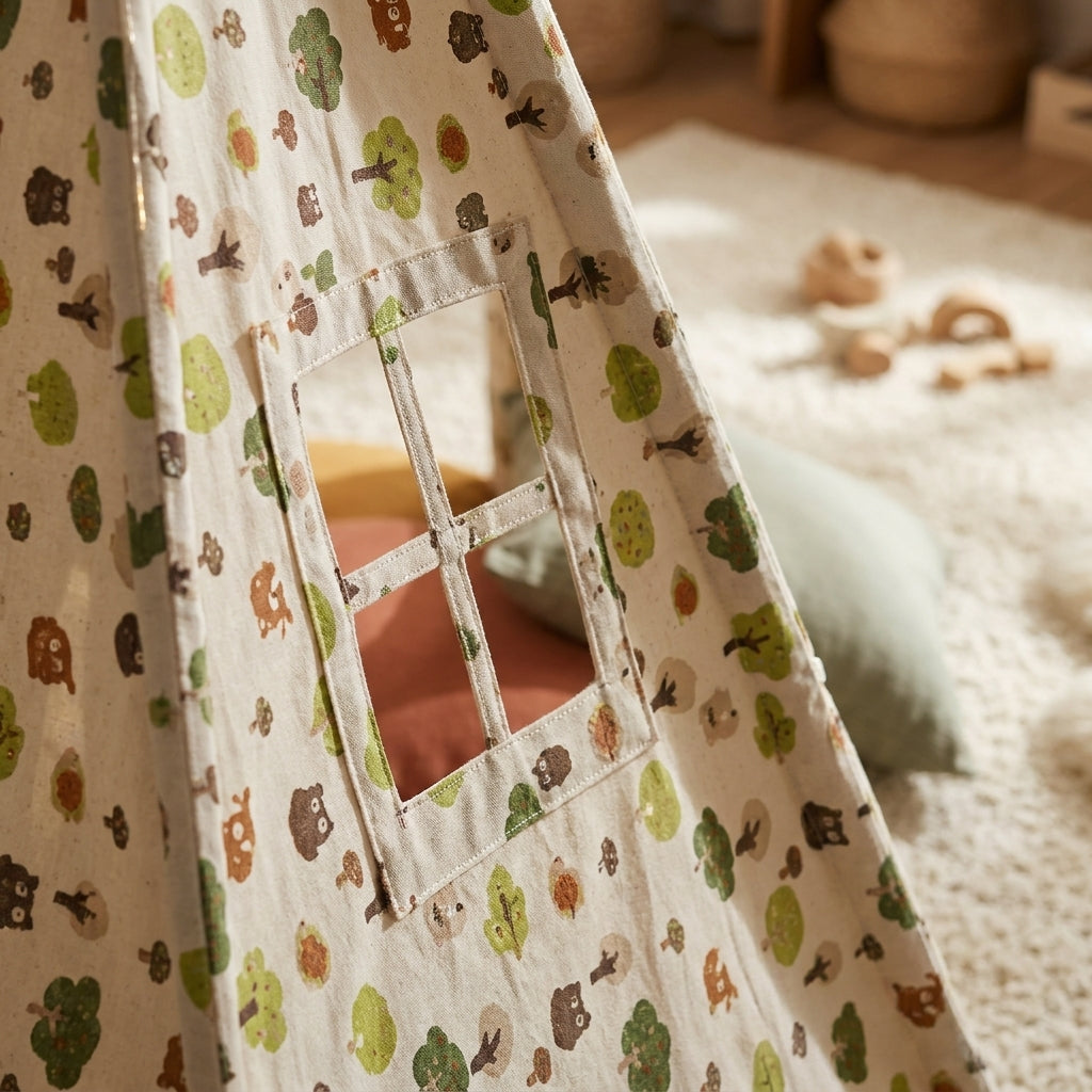 fenetre-tipi-motif-foret-enfant