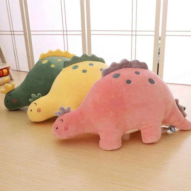 peluche-dinosaure-rose-vert-jaune