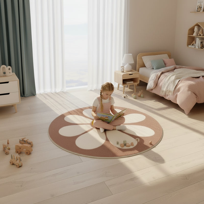 tapis-chambre-fille-motif-marguerite