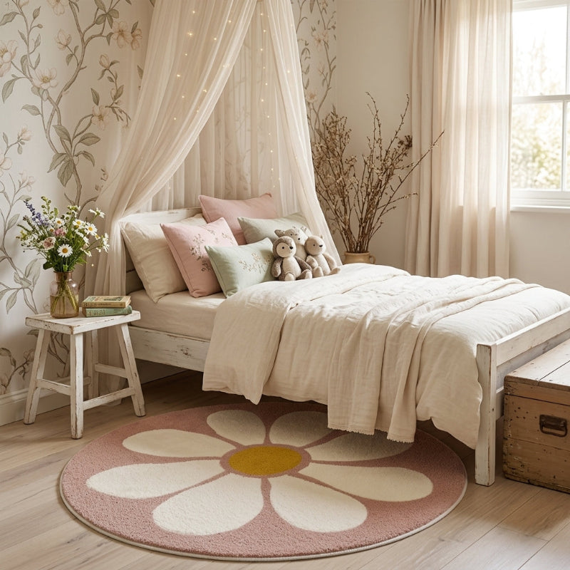 tapis-motif-marguerite-doux-chambre-fille