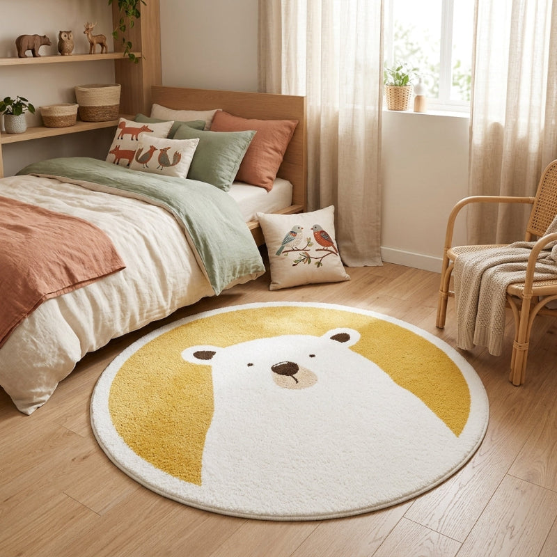 tapis-rond-garcon-motif-ours-blanc