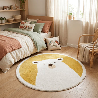 tapis-rond-garcon-motif-ours-blanc