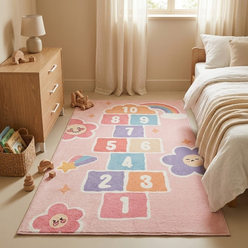 tapis-rose-arc-en-ciel-nuage-fille