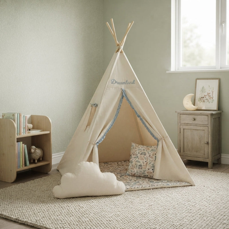 tente-tipi-enfant-beige-bleu-dreamland