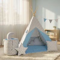 Tipi Garçon Gris et Bleu