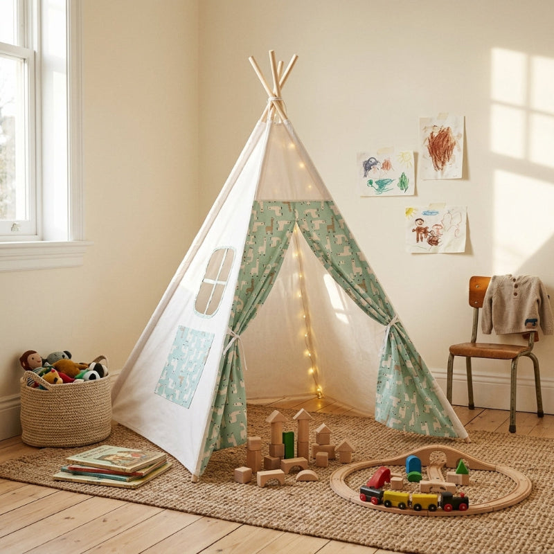 tipi-blanc-chambre-garcon-motif-lama