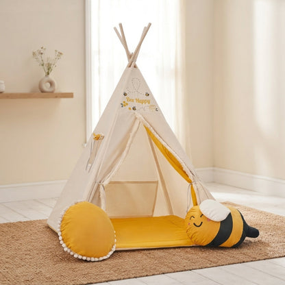 tipi-blanc-jaune-motif-abeille