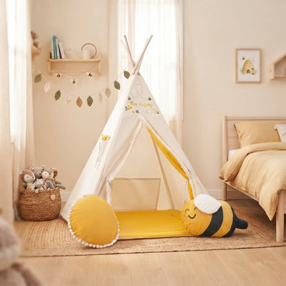 tipi-chambre-blanc-jaune-motif-abeille