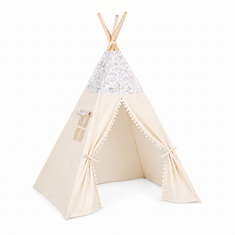 tipi-enfant-blanc-motifs-animaux-foret