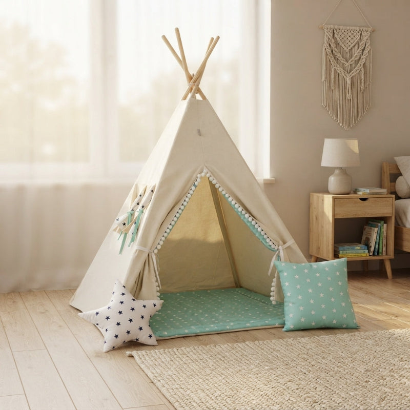 tipi-enfant-blanc-vert-chambre