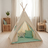 Tipi Enfant Blanc et Vert Menthe