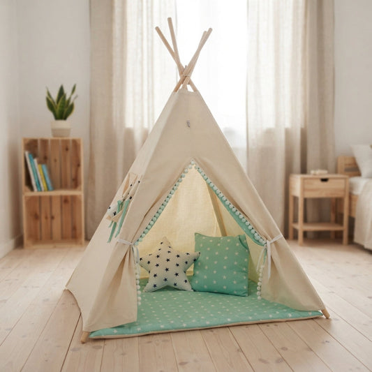 tipi-enfant-blanc-vert