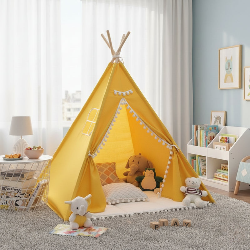 tipi-enfant-jaune-chambre-garcon
