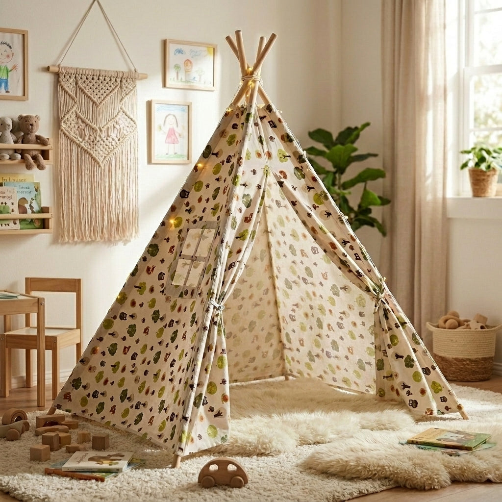 tipi-enfant-motif-foret-tissu