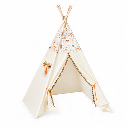tipi-enfant-motif-renard-ours-seul
