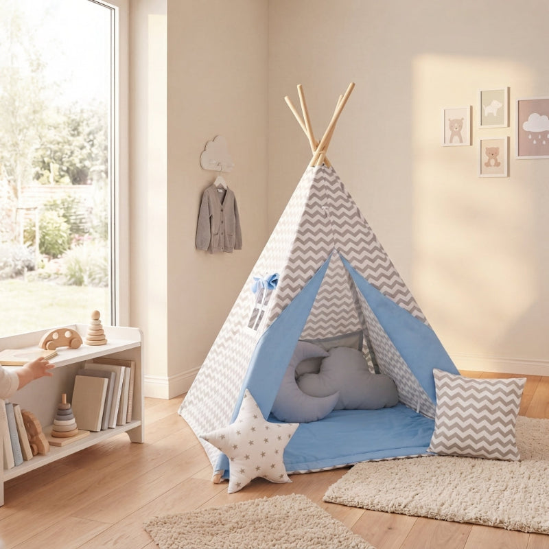 tipi-garcon-gris-bleu-avec-accessoires