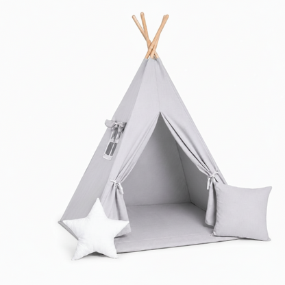 tipi-gris-blanc-enfant-avec-tapis-et-coussins