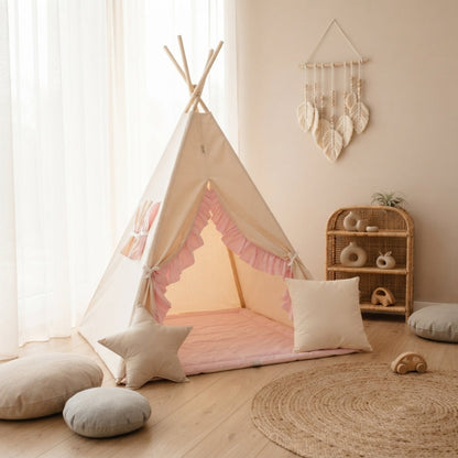 tipi-jeu-fille-creme-rose-deco
