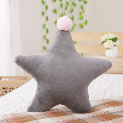 coussin-etoile-bebe-gris-et-rose