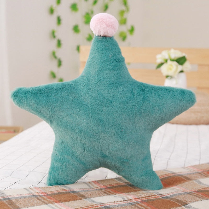 coussin-etoile-bebe-vert-et-rose