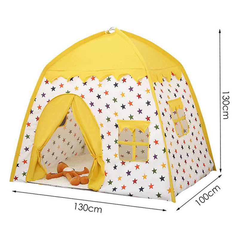 dimensions-tente-interieur-enfant-jaune-motif-etoile