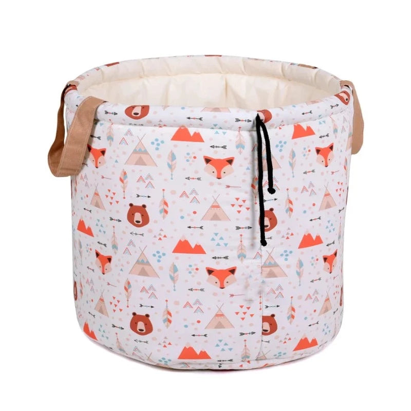 panier-tipi-enfant-motif-renard-ours