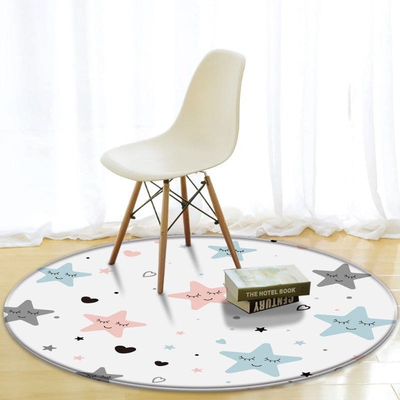 tapis-chambre-bebe-avec-etoile