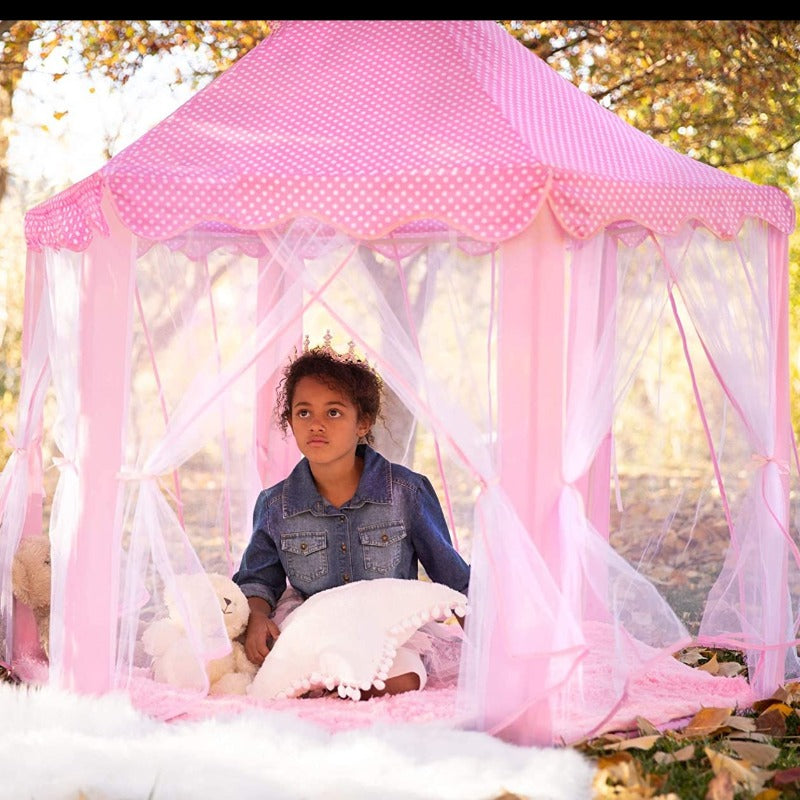 Tente de Jeu Tipi Fille Rose Fabriquée en France - Créacoton